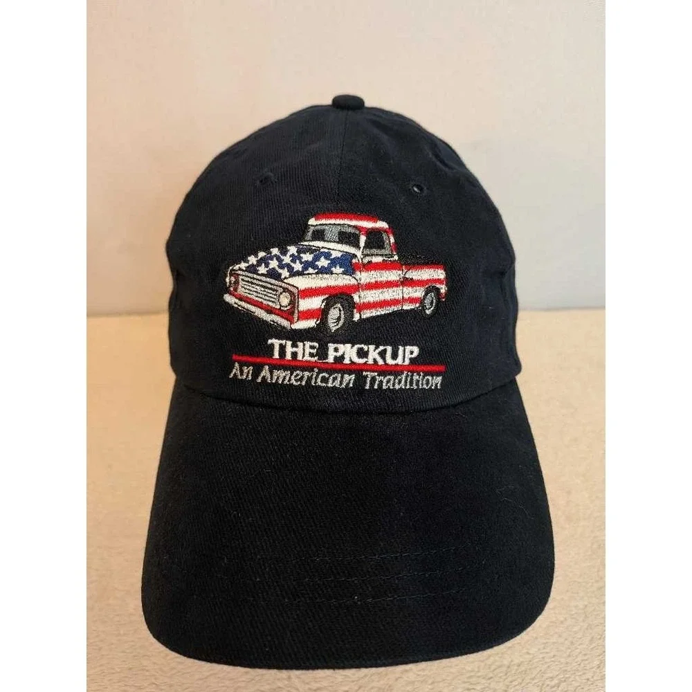 Quality Classics Embroidered Pickup Truck American Flag Baseball Cap‎